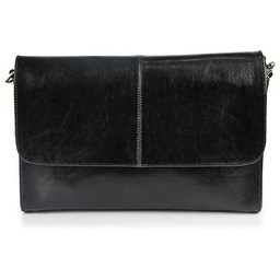 Torebka skórzana damska kopertówka DAN-A T206 czarna