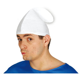 Czapka skrzata smerfa biała - 1 szt.