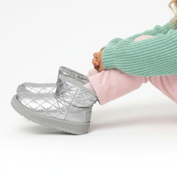 Big Star Srebrne Śniegowce Ocieplane Buty Dziecięce