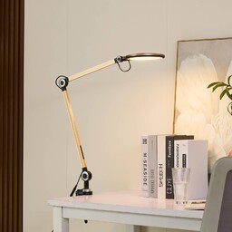 Lindby Lampa z klipsem LED Nyxaris, srebrna, metalowa,