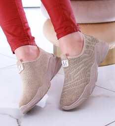 Wsuwane sportowe buty damskie Khaki