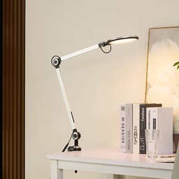 Lindby Lampa z klipsem LED Nyxaris, złota, metalowa,