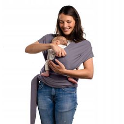 Boba Chusta do noszenia niemowląt Wrap szara nosidełko