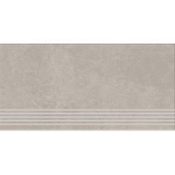 Gres szkliwiony stopnica ARES light grey mat 29,7x59,8