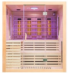 Sauna na podczerwień czteroosobowa panele sól himalajska 180X160X200CM