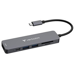 Verbatim 32156, USB-C wieloportowy rozgałęźnik Essentials 6-port, 32156,