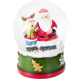 CHRISTMAS DECORATION Kula śnieżna Mikołaj 12.5 cm Zyskaj