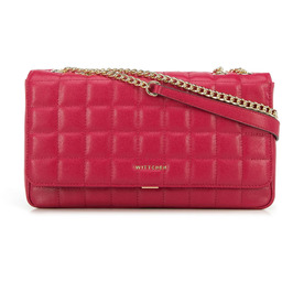 Damska torebka z pikowanej skóry podłużna duża różowa