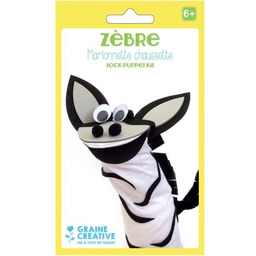 Zestaw lalek skarpetkowych - Zebra - Mieszany -