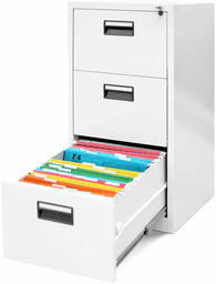 Szafka kartotekowa metalowa biała: SARA V3, 460 x