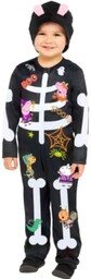 Child Costume Peppa Skeleton Age 2-3 Years
