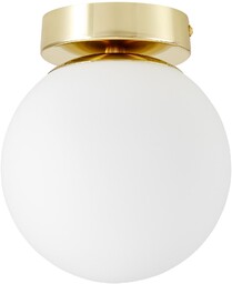 PLAFON LAMPA SUFITOWA NOWOCZESNA ZŁOTO KLASYCZNE BIAŁA KULA