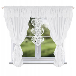 Firana Gotowa Batna 400x160 cm Serce