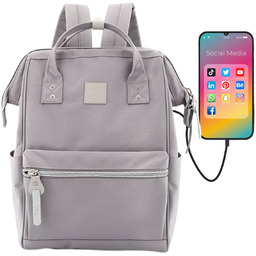 Plecak Himawari sportowy modny do szkoły z portem