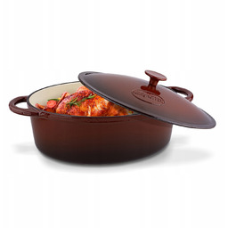 Brytfanna Żeliwna Emaliowana gęsiarka Indukcja naczynie do zapiekania