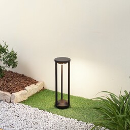 Zewnętrzna Lampa Lucande, Nilea, czarny, taras, aluminium, nowoczesny