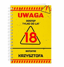 Notatnik kołonotatnik z nadrukiem dla niego na 18