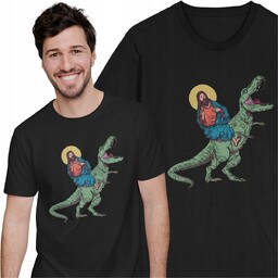 Koszulka T-Rex Jezus Jesus Dinozaur Chrześcijaństwo Park Jurajski