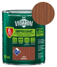 VIDARON Impregnat Ochronno-Dekoracyjny Powłokotwórczy V25 orzech 0,7L