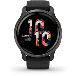 Garmin Venu 2 Szary smartwatch z czarnym paskiem