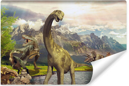 Muralo Fototapeta Dla Dzieci Dinozaury Nad Jeziorem 254x184cm
