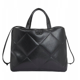 Calvin klein torebka damska quilt large shopper czarna