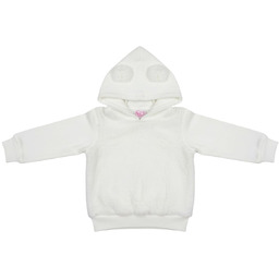 Bluza niemowlęca Chicco pluszowa biała futerko-74