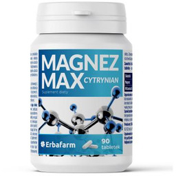 Magnez Max Cytrynian, 90 tabletek