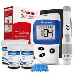 Glukometr Sinocare SAFE ACCU2 mg/dl z 100 paskami