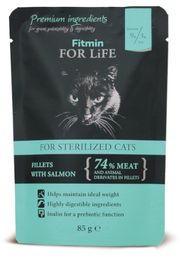 Fitmin For Life Cat Pouch Sterilized Salmon 85g