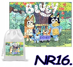 PUZZLE 96 EL. UKŁADANKA PREZENT NIEBIESKI PIESEK +