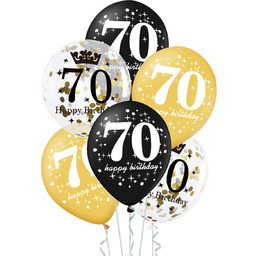 Balony lateksowe z nadrukiem na siedemdziesiątkę - 30