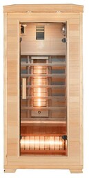 Sauna na podczerwień 2-osobowa 105x90 cm grzejniki kwarcowe