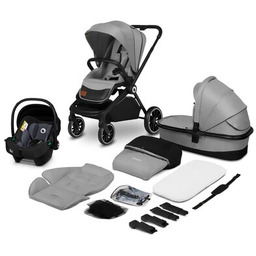 LIONELO Wózek dziecięcy Mika 3w1 Szary