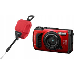 Aparat cyfrowy Olympus TG-7 czerwony pasek pływający Olympus