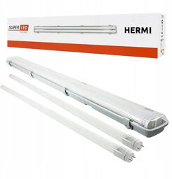 Superled Hermetyczna oprawa + 2 świetlówki zestaw 120cm