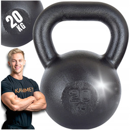 Kettlebell 20kg żeliwny kettle kula odważnik hantla obciążenie