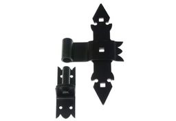 Zawias krzyżowy z hakiem czarny