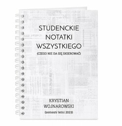 Notatnik kołonotatnik z nadrukiem dla studenta