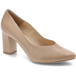 Clasicco Beżowe Czółenka Eleganckie Skórzane Buty