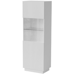 Witryna jednodrzwiowa biała mat 60 x 178 cm