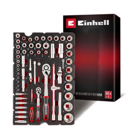 EINHELL Zestaw kluczy nasadowych E-Case 49370520 (60 elementów)