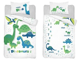 Detexpol Pościel bambusowa 90x120 3948 B Dino dinozaury