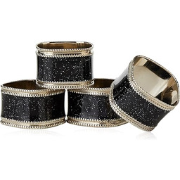 Premier Housewares Kwadratowe błyszczące pierścienie na serwetki -