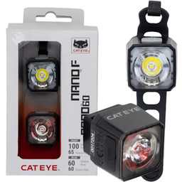 CatEye Zestaw lampek rowerowych Nano F Nano 60
