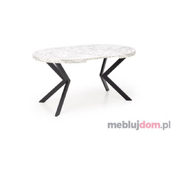 Stół PERONI Halmar Biały marmur, 100x100-250