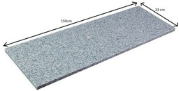 Stopnica granitowa szara płomieniowana G603 150x33x3 cm