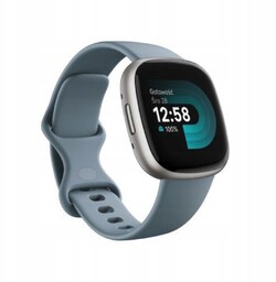 Fitbit Versa 4 Waterfall Blue Platinum Aluminium