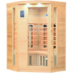 Sauna infrared narożna Nordum Basic D 2-osobowa naturalna