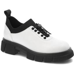 Artiker Białe Półbuty Wygodne Skórzane Buty Damskie